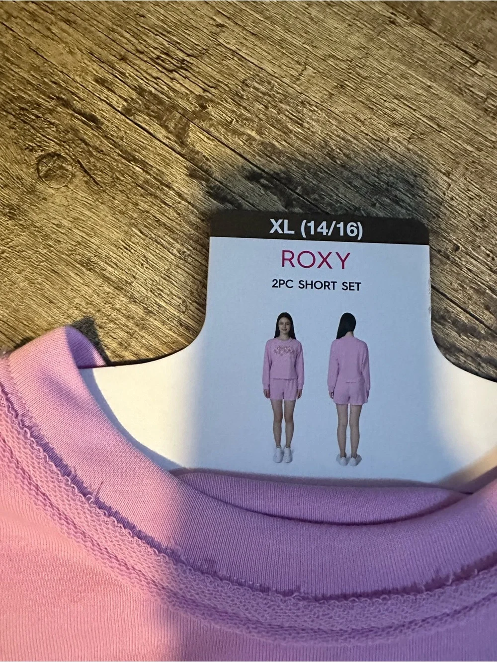 NWT Roxy Girls' 2-piece matching short set – size XL 14/16